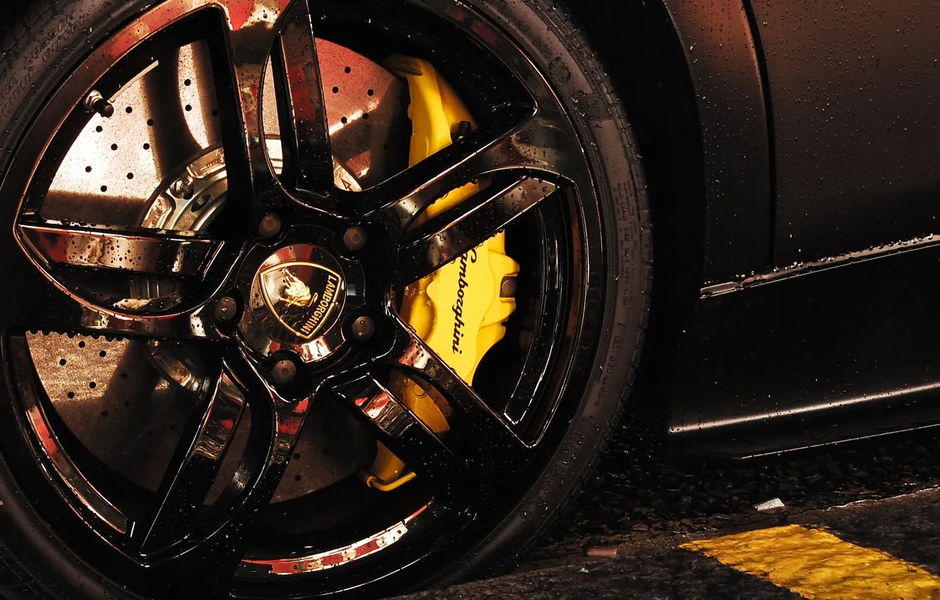 Фото обои колесо, cars, auto, литье, LP640, тормозной диск, Lamborghini Murchiélago