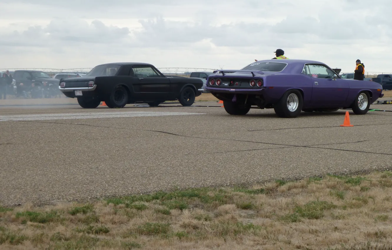 Фото обои Mustang, Ford, Dodge, Charger, Racing, Barracuda, Musclecar, 1966