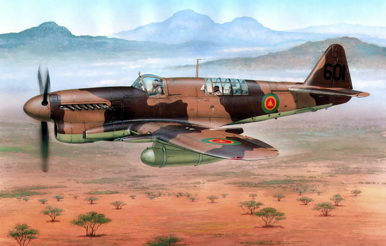 Фото обои art, airplane, painting, aviation, Fairey Firefly
