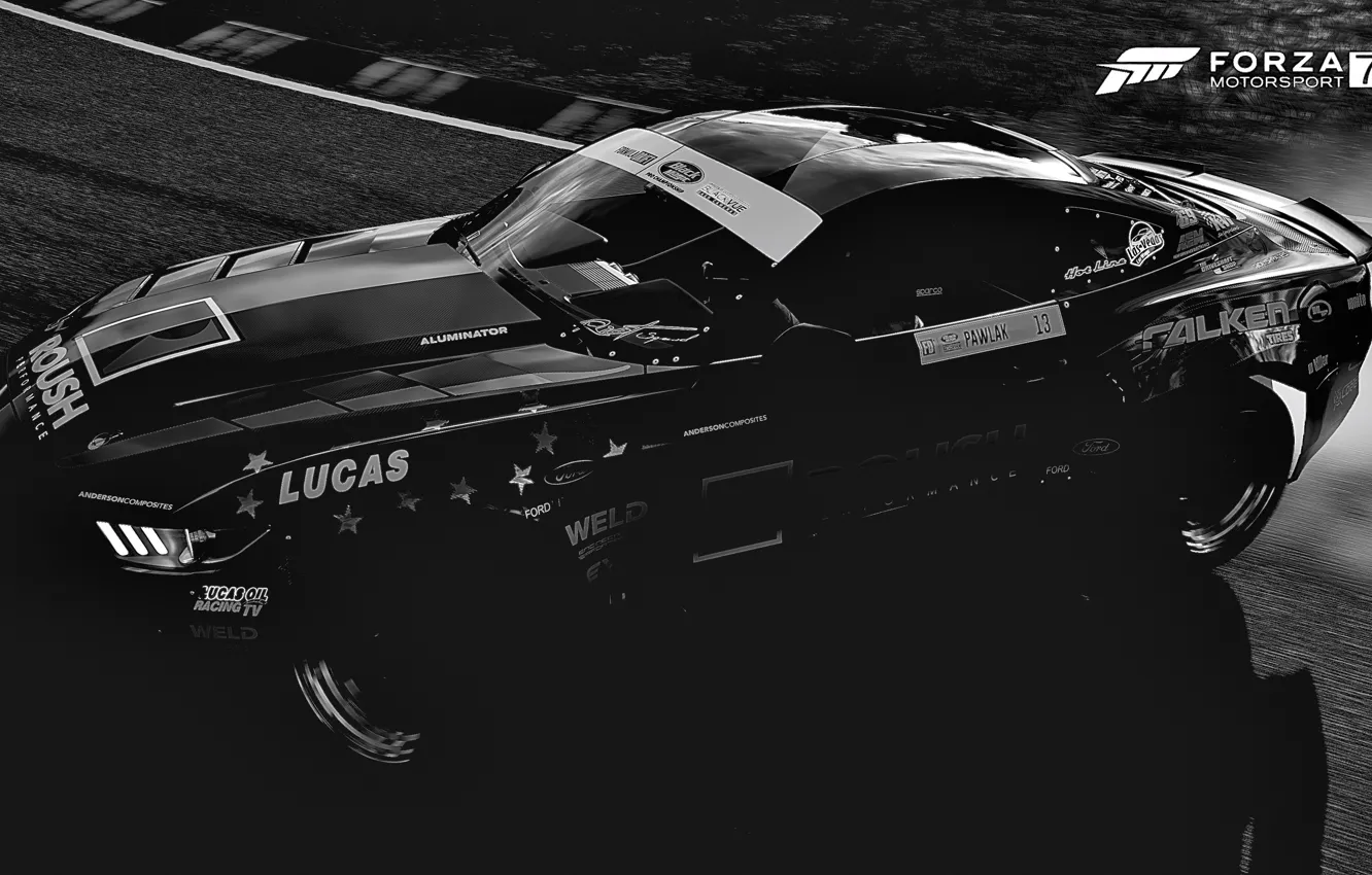 Фото обои HDR, Game, FM7, UHD, Forza Motorsport 7, Black & White, Xbox One X, Photography by …