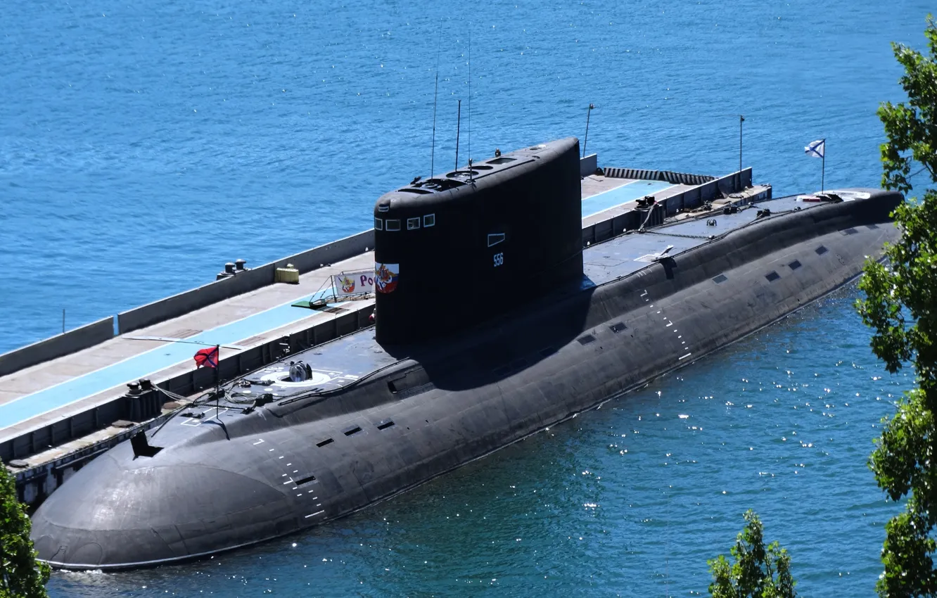 Фото обои Подводная лодка, субмарина, ВМФ, дизельная, Черноморский Флот, проект 636.3, &quot;Ростов на Дону&quot;