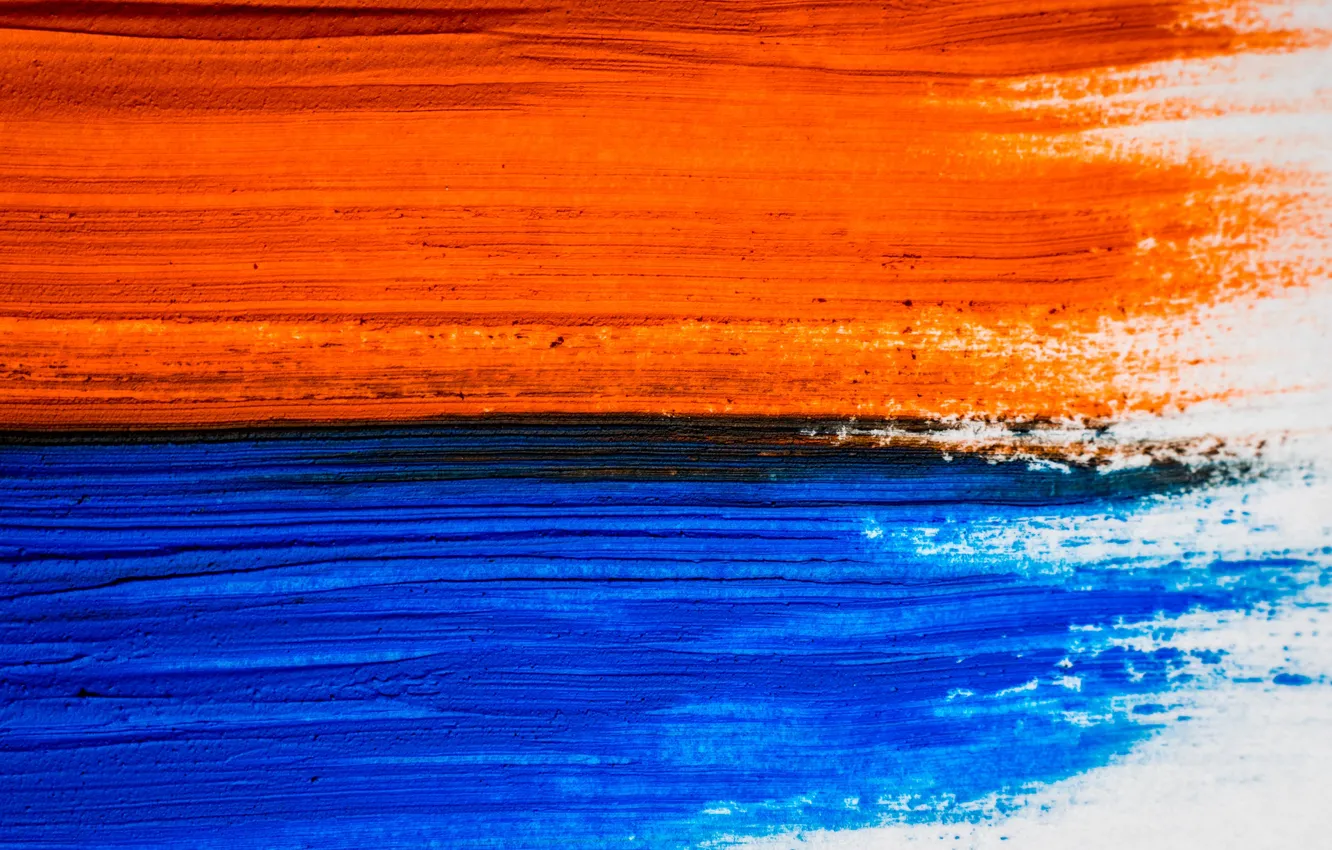 Фото обои Orange, Blue, Oil Paint