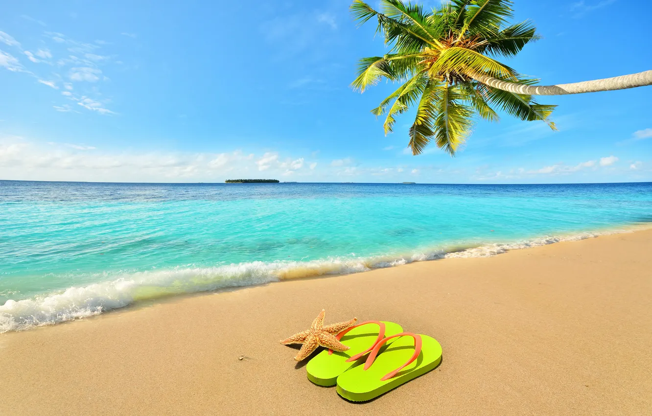 Фото обои песок, море, пляж, берег, summer, beach, sea, sand