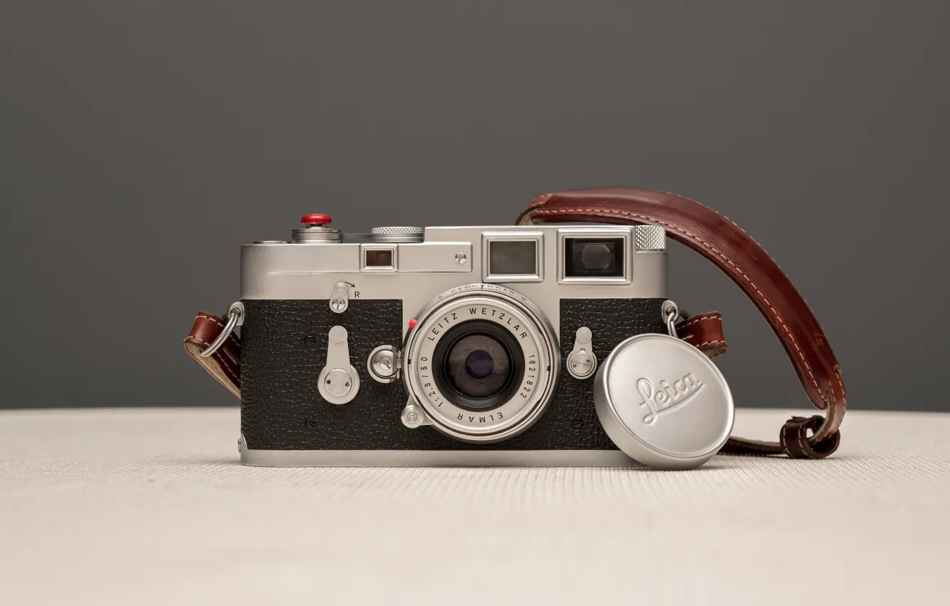 Фото обои макро, фон, камера, Leica M3 Elmar 50mm 2.8