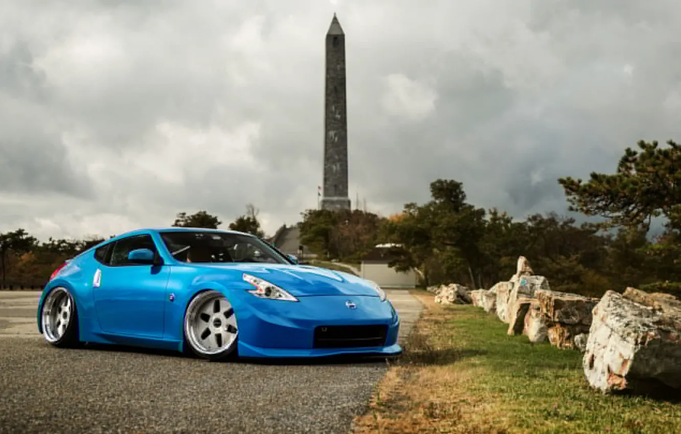 Фото обои Nissan, blue, tuning, 370z