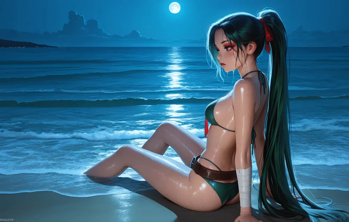 Фото обои anime, art, NSFW, DigitalArt, нейроарт, aigenerated, Waifu