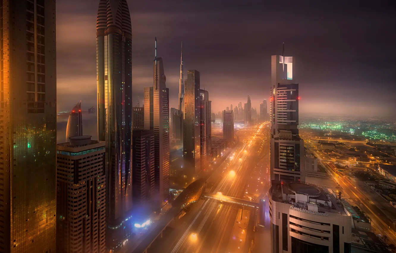 Фото обои город, утро, Дубаи, ОАЭ, Арабские Эмираты