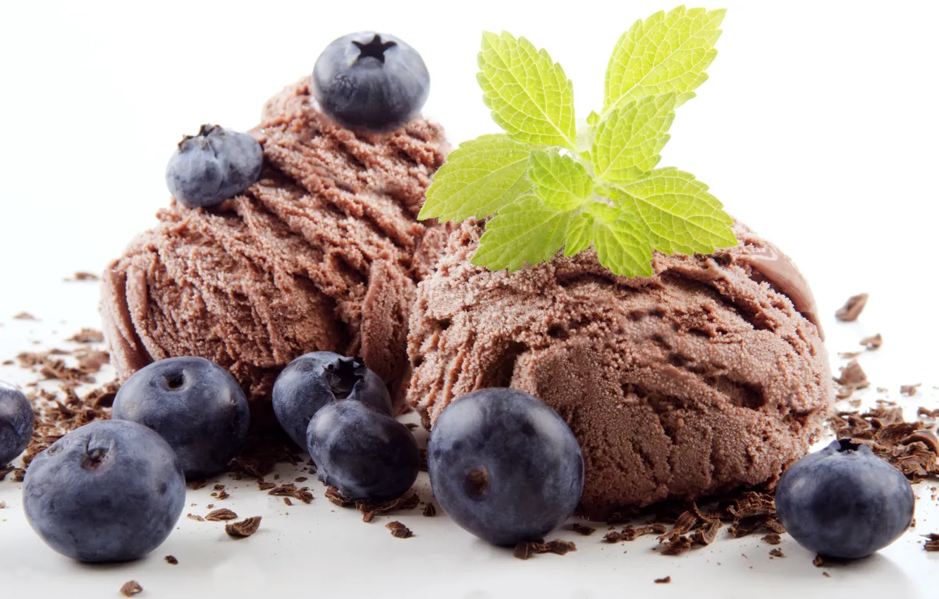 Фото обои sweet, dessert, berries, ice cream