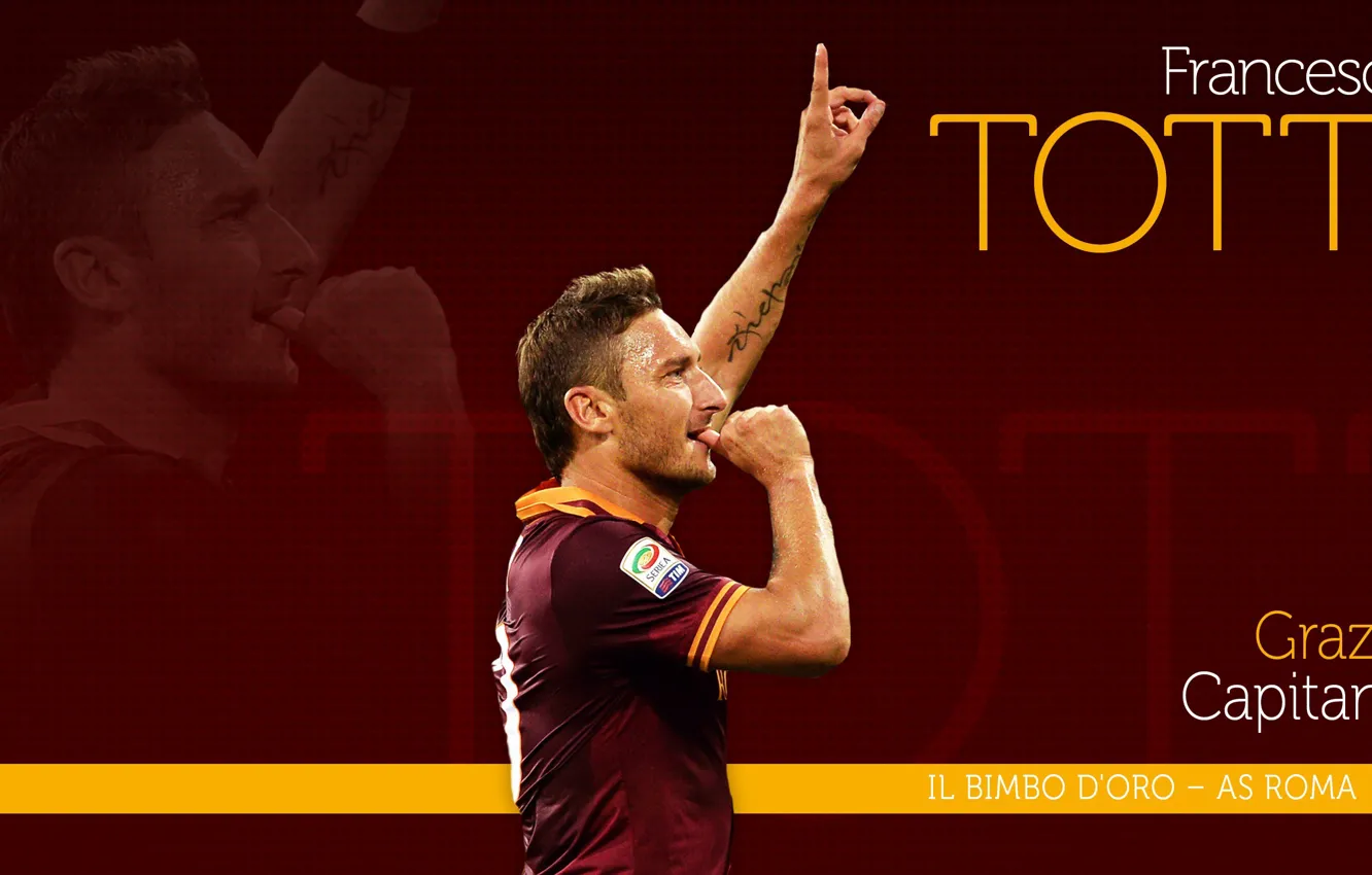 Фото обои wallpaper, sport, football, player, AS Roma, Francesco Totti