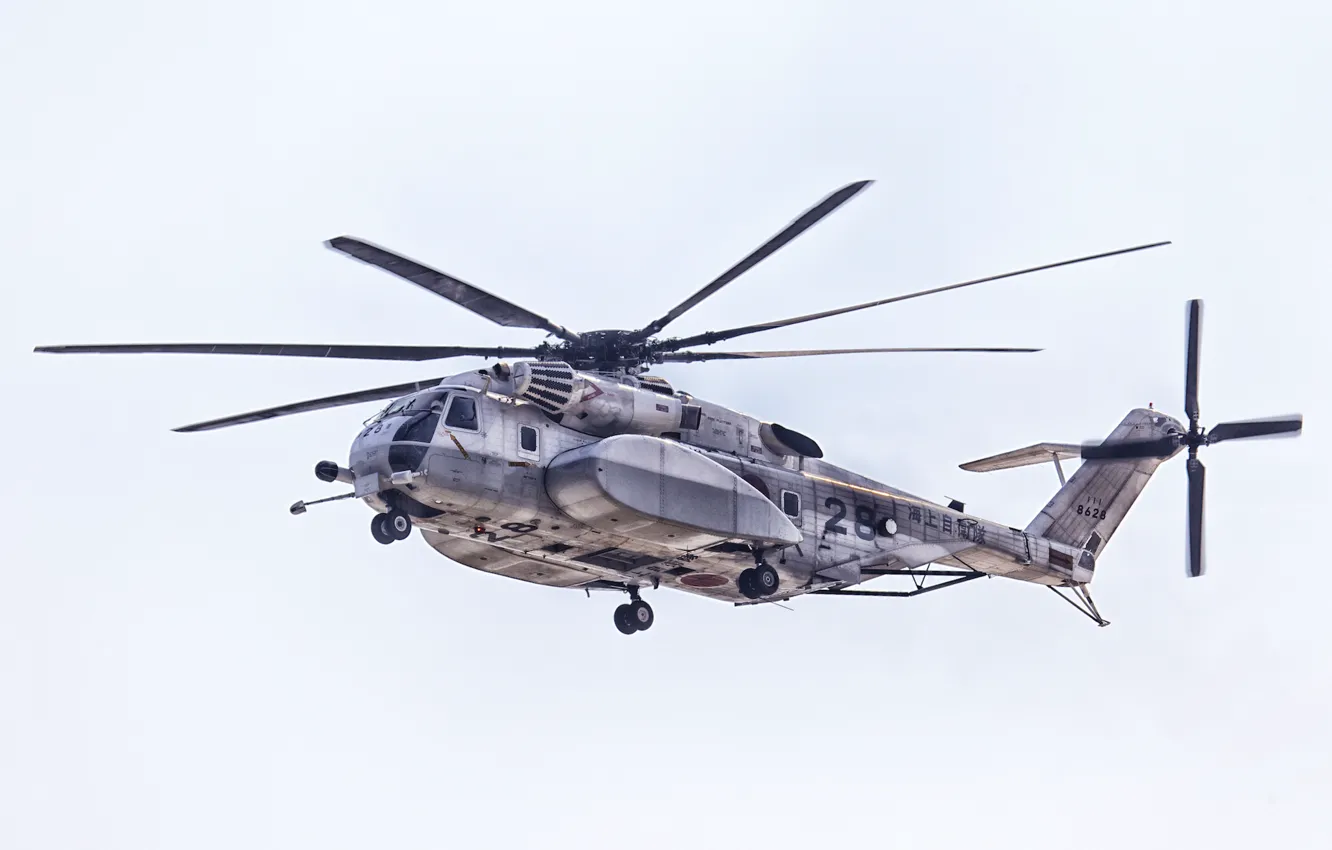 Фото обои полет, вертолет, тяжелый, Sikorsky, «Си Дрэгон», тральщик, MH-53E
