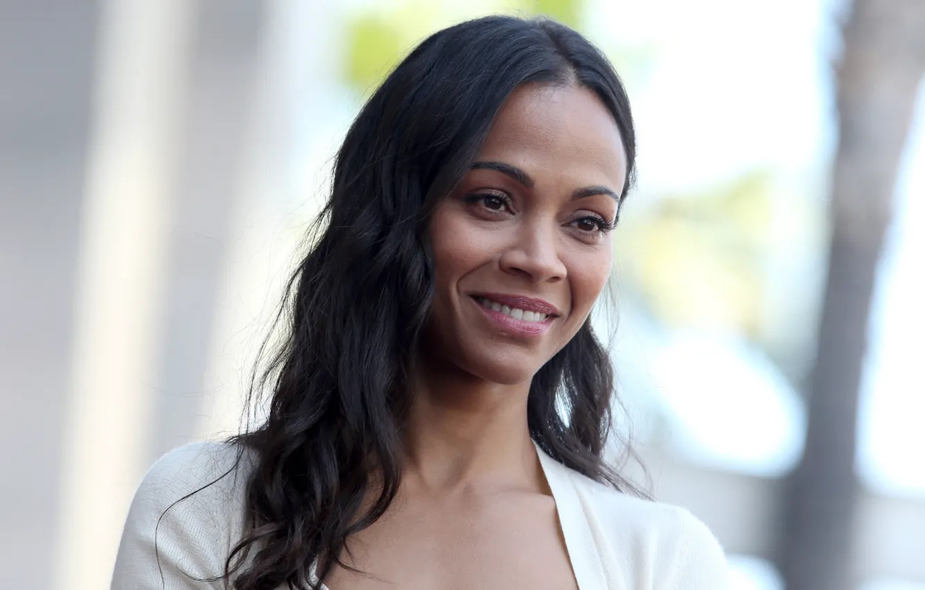 Фото обои взгляд, волосы, макияж, прическа, Зои Салдана, hair, look, Zoe Saldana