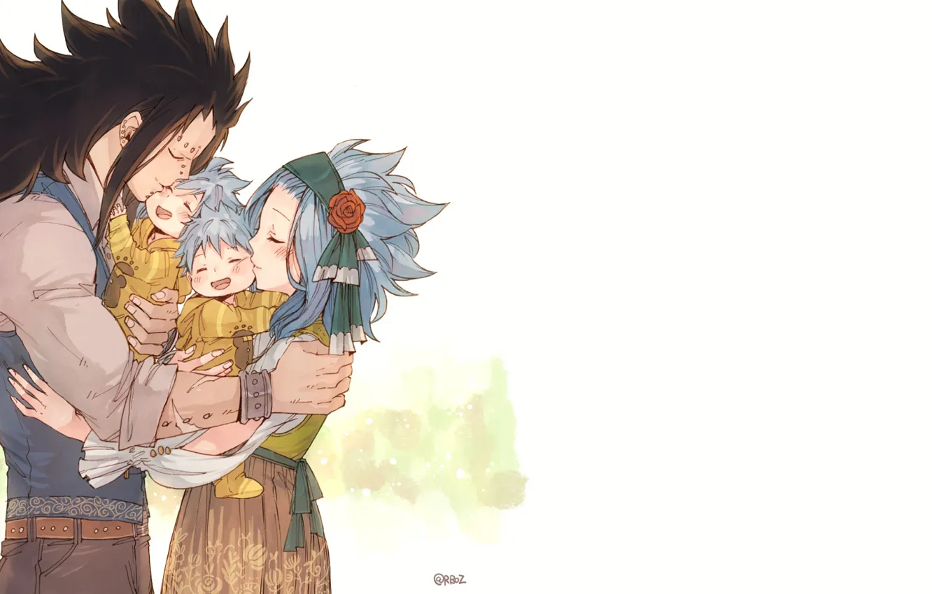 Фото обои Gajeel Redfox, FAIRY TAIL, Levy McGarden