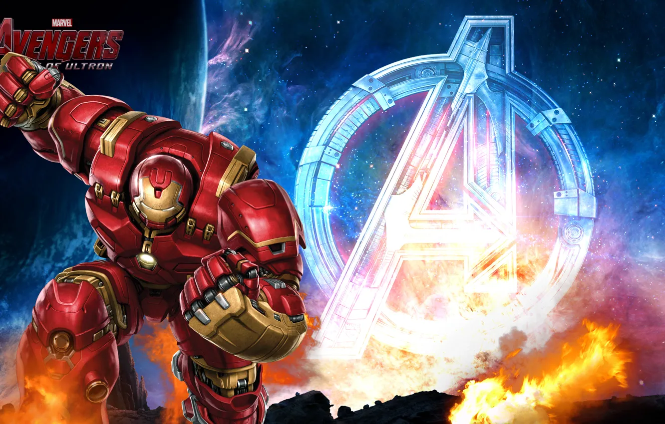 Фото обои Iron Man, Marvel Comics, Tony Stark, Avengers: Age of Ultron, hulkbuster, Мстители: Эра Альтрона, Hulkbuster …