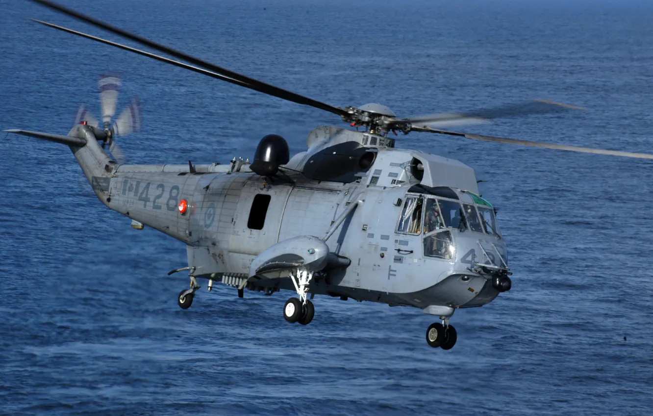Фото обои океан, вертолет, Sikorsky, Aero, Engineering Corporation, CH-124 Sea King