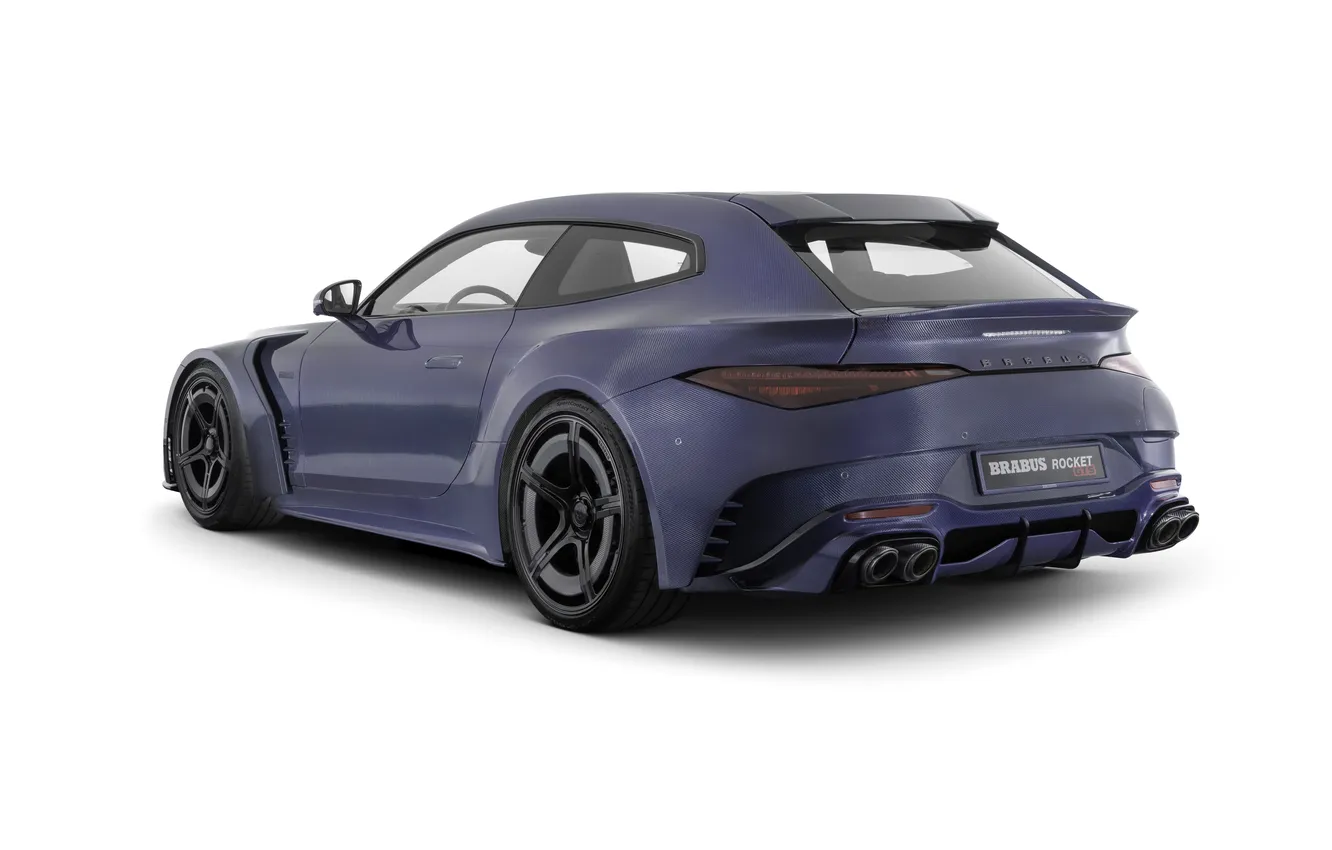 Фото обои белый фон, Brabus, limited edition, гибридный гиперкар, Deep Blue, hybrid hypercar, Mercedes-AMG SL 63 S …