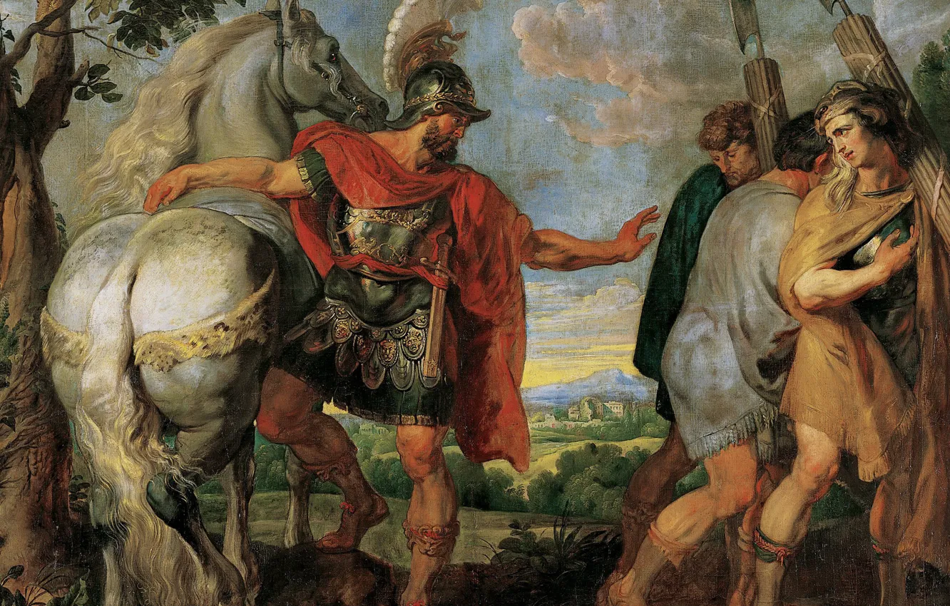 Фото обои картина, Питер Пауль Рубенс, мифология, Pieter Paul Rubens, Деций Мус Отсылает Своих Ликторов к Титу …