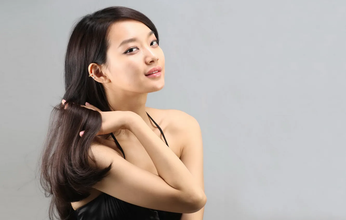 Фото обои девушка, брюнетка, азиатка, shin min ah