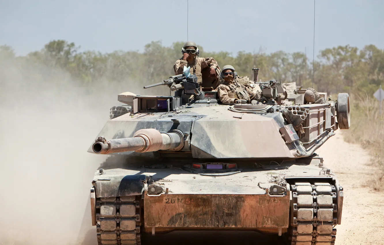 Фото обои танк, M1A1, бронетехника, Abrams, Абрамс