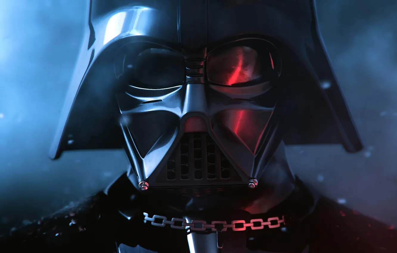 Фото обои блики, маска, Star Wars, цепь, Darth Vader
