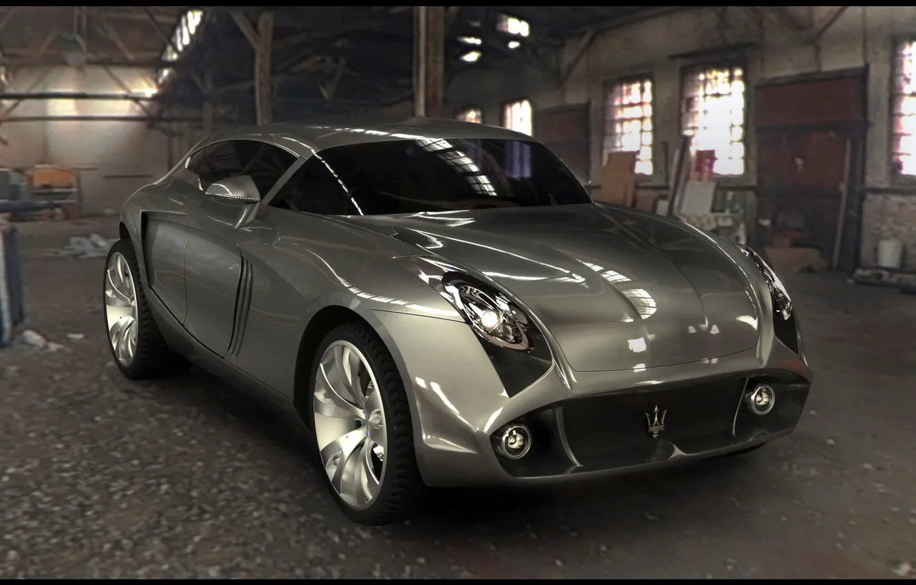Фото обои Concept, Maserati, Design, Front, Angle, 2009, 1920x1440, byAndrei