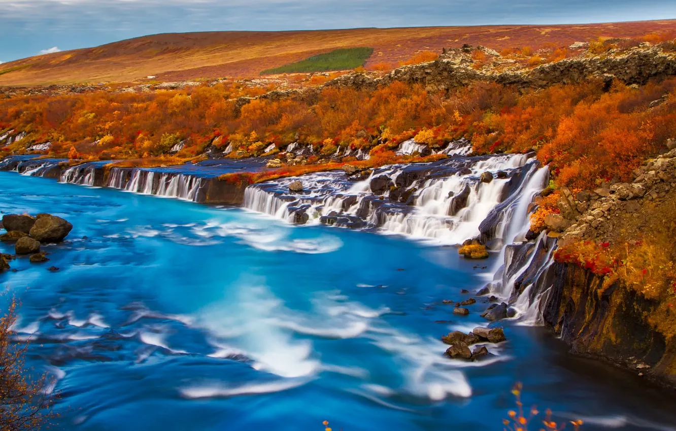 Фото обои nature, autumn, lake, geysers