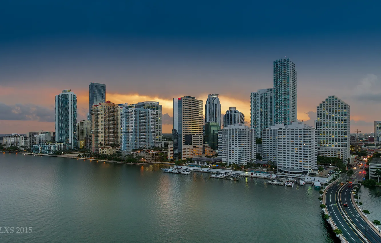 Фото обои Майами, Флорида, USA, Miami, Skyline, Florida