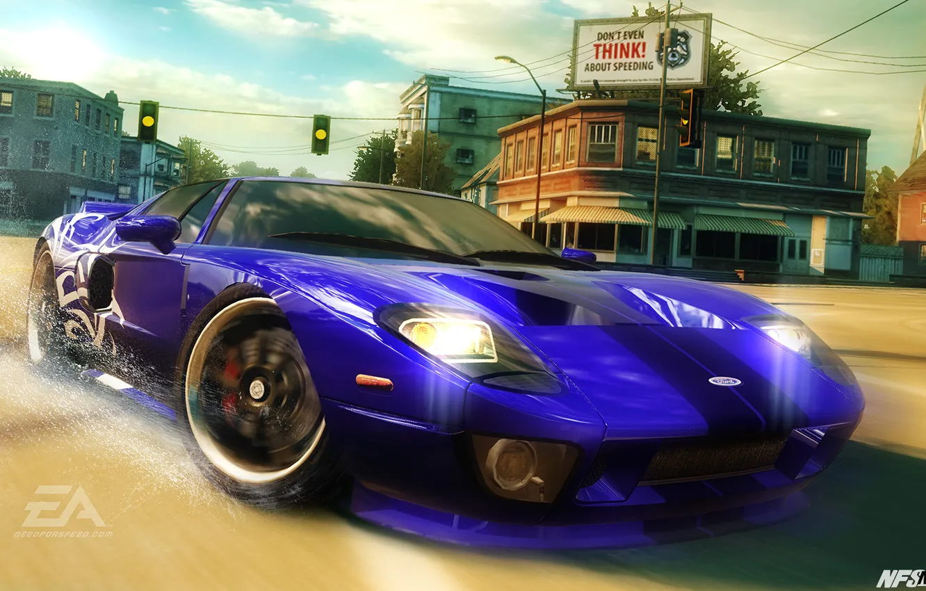 Фото обои машина, ford gt, nfs mw