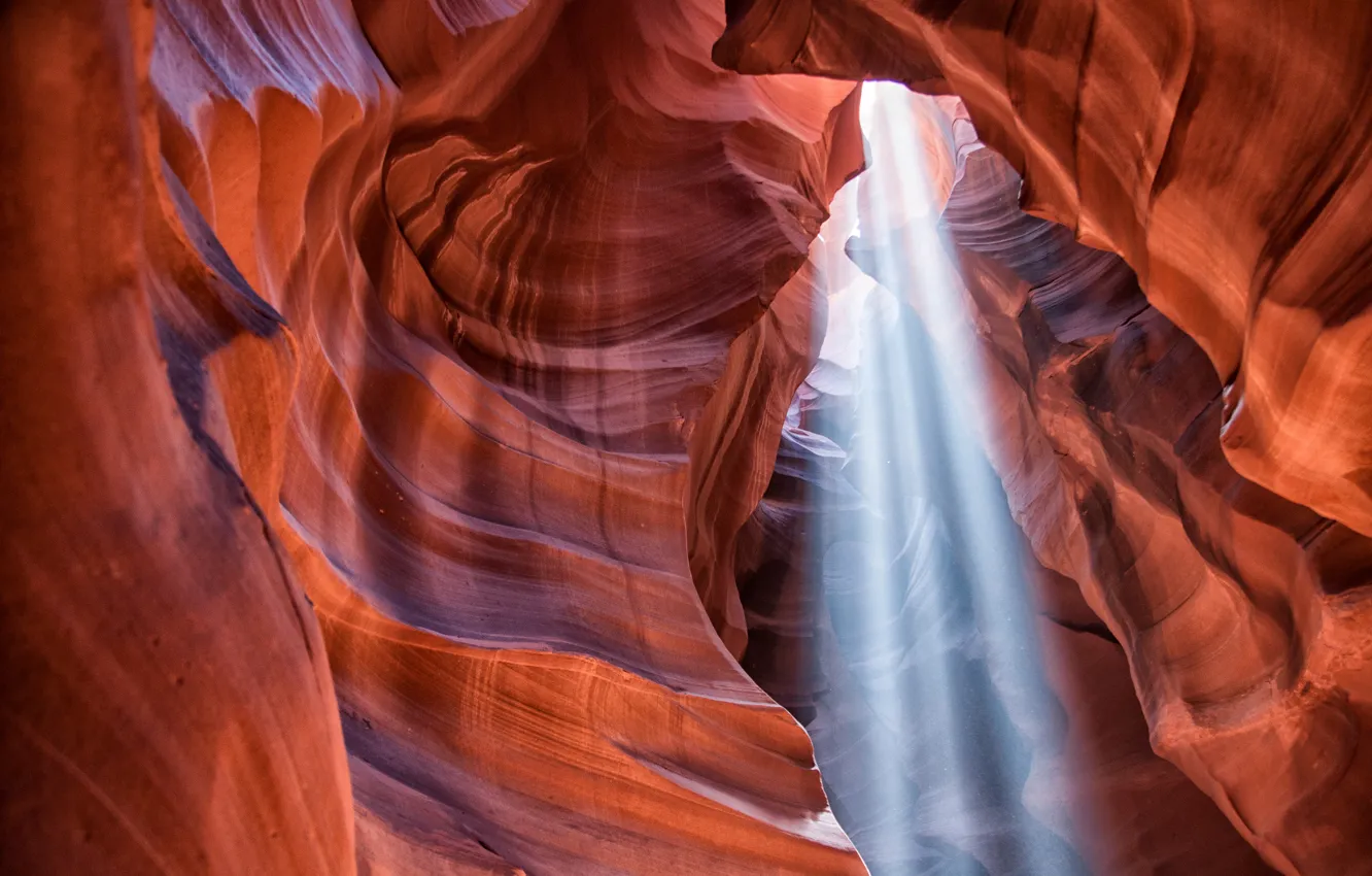 Фото обои лучи, свет, каньон, Аризона, США, Антилопы, Аrizona