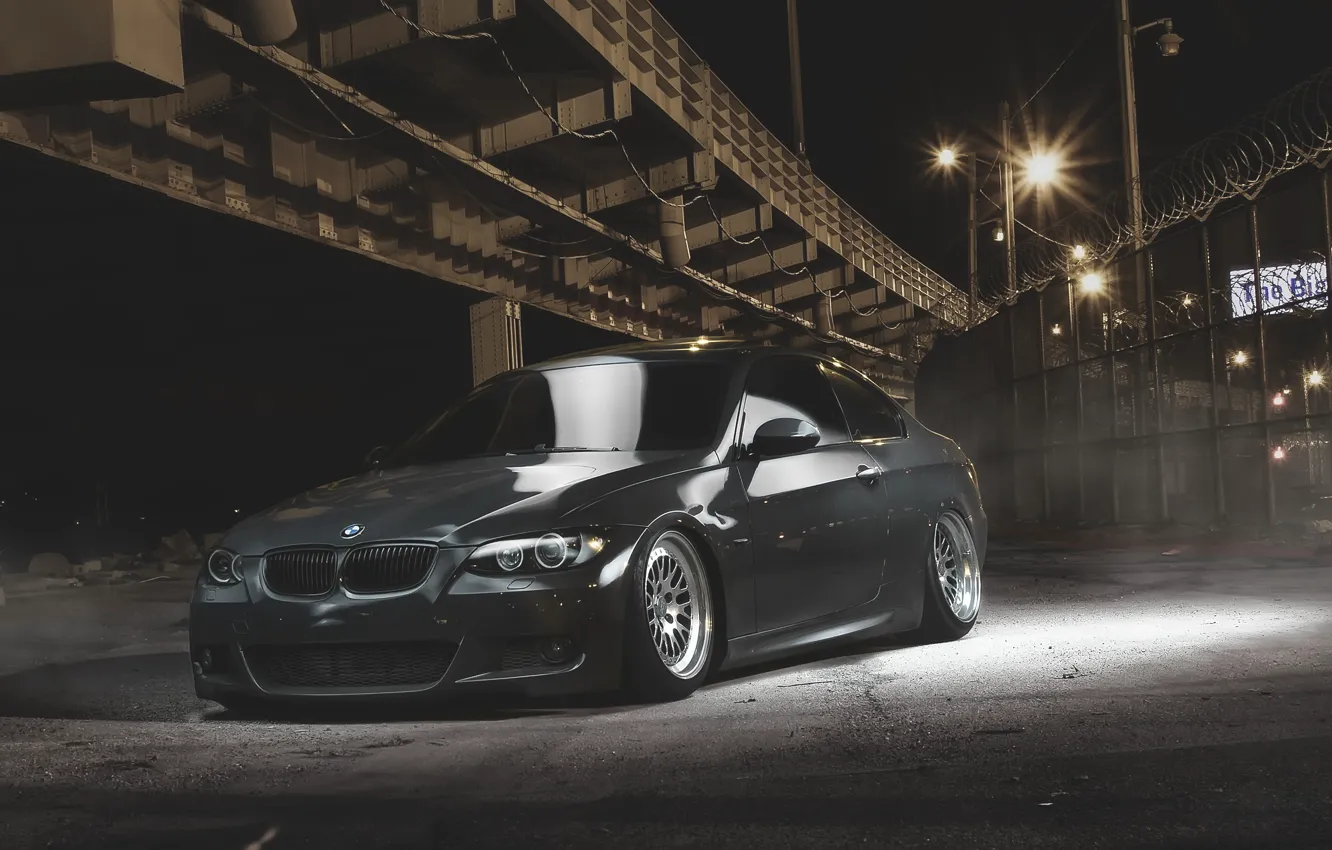 Фото обои BMW, Тюнинг, БМВ, Диски, Coupe, E92, Stance