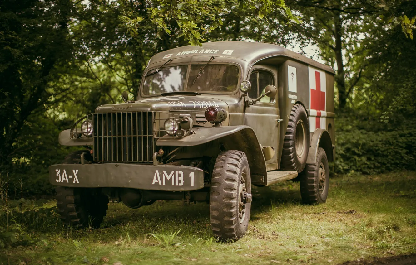 Фото обои Dodge, специализированный, медицинский автомобиль, WC 54