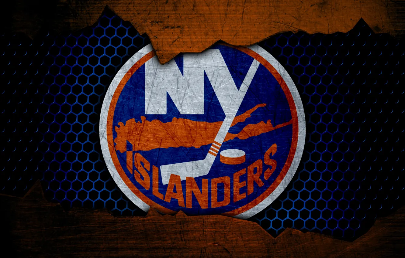 Фото обои wallpaper, sport, logo, NHL, hockey, New York Islanders