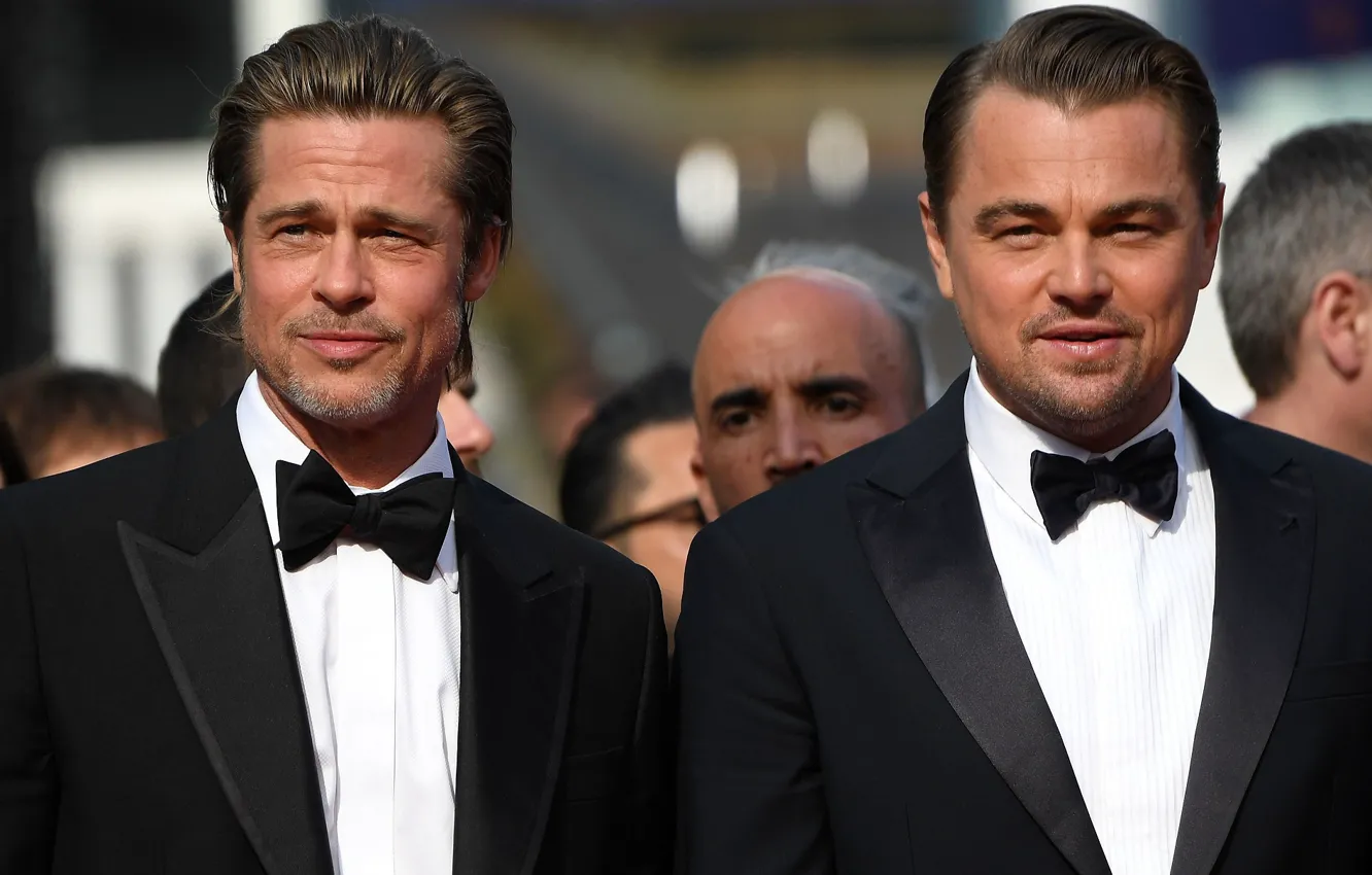 Фото обои актёры, Brad Pitt, Leonardo DiCaprio