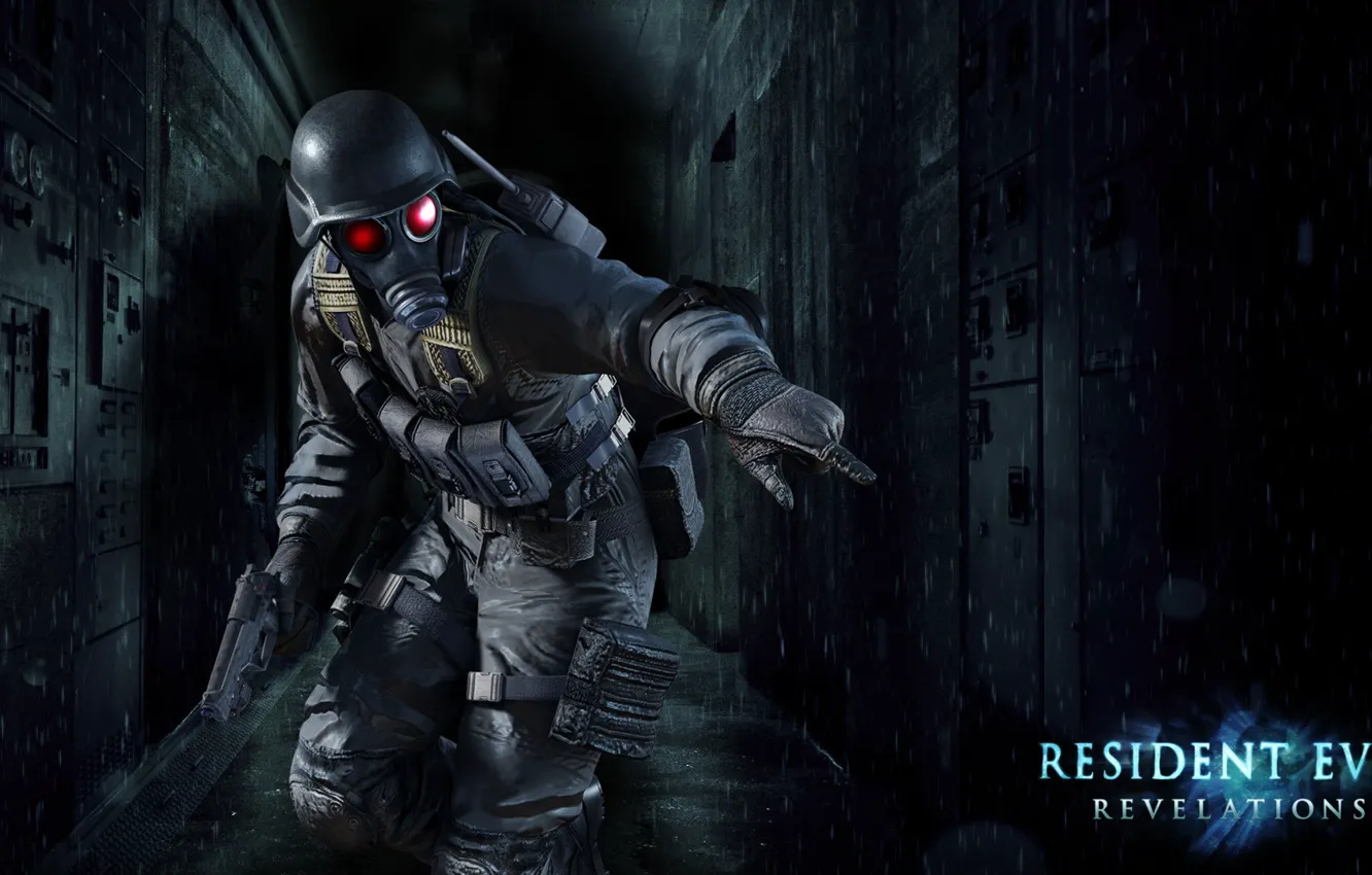Фото обои gun, pistol, game, soldier, weapon, Resident Evil, Umbrella, ship