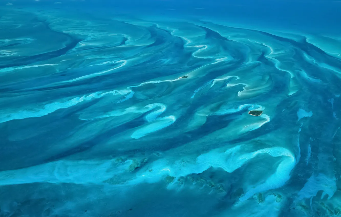 Фото обои вода, океан, голубой, остров, retina, 10.8, OSX, аэрофото