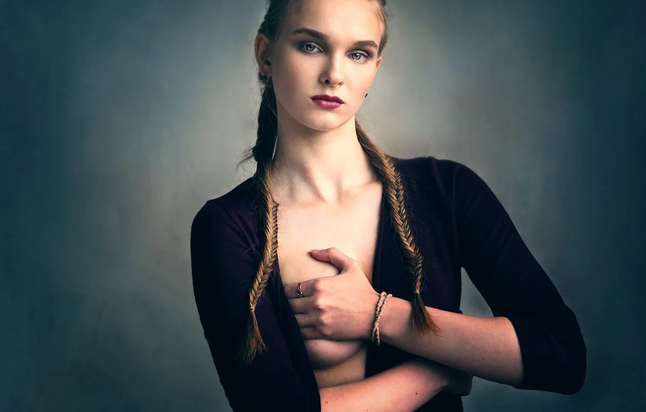 Фото обои портрет, Liz, макияж, Libriana, грудь