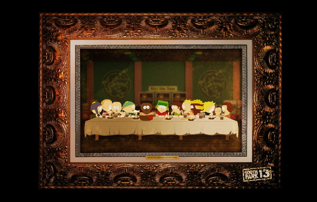 Фото обои Картина, South Park, Тайная вечеря