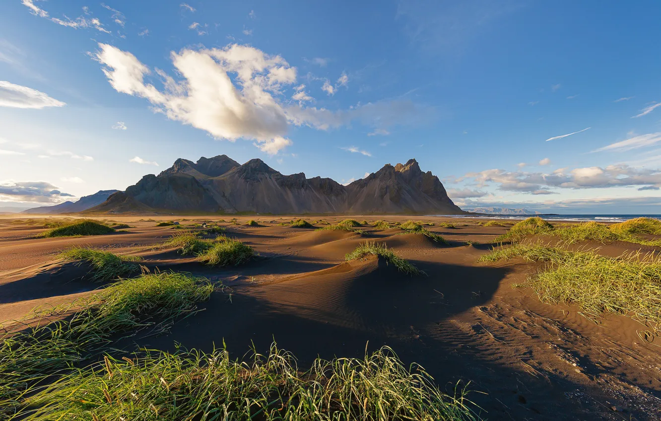 Фото обои Исландия, Iceland, Auster-Skaftafellssysla, Vestrahorn