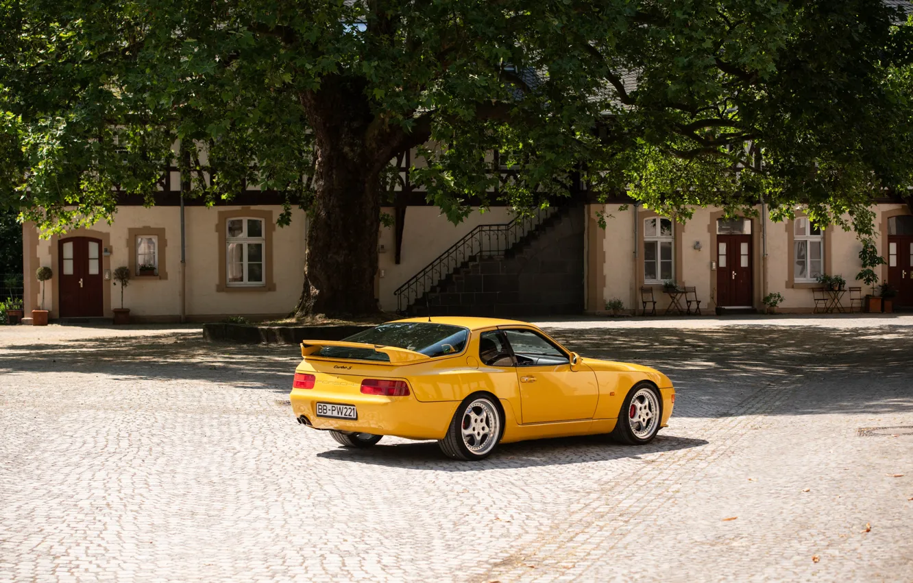 Фото обои Porsche, 968, rear view, Porsche 968 Turbo S