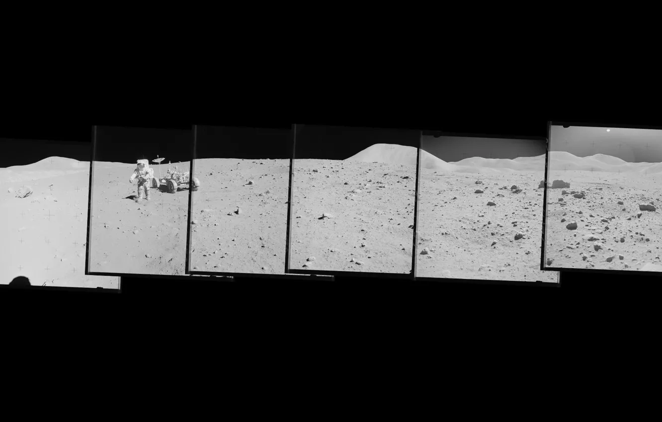 Фото обои Луна, 1971, США, Apollo 15, Аполлон-15