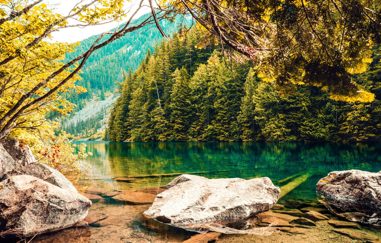 Фото обои Канада, Canada, Британская Колумбия, Lindeman Lake, Озеро Линдеман, долина Фрейзер, Fraser Valley