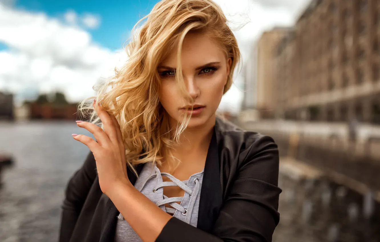 Фото обои портрет, губки, прелесть, Carla, Miro Hofmann