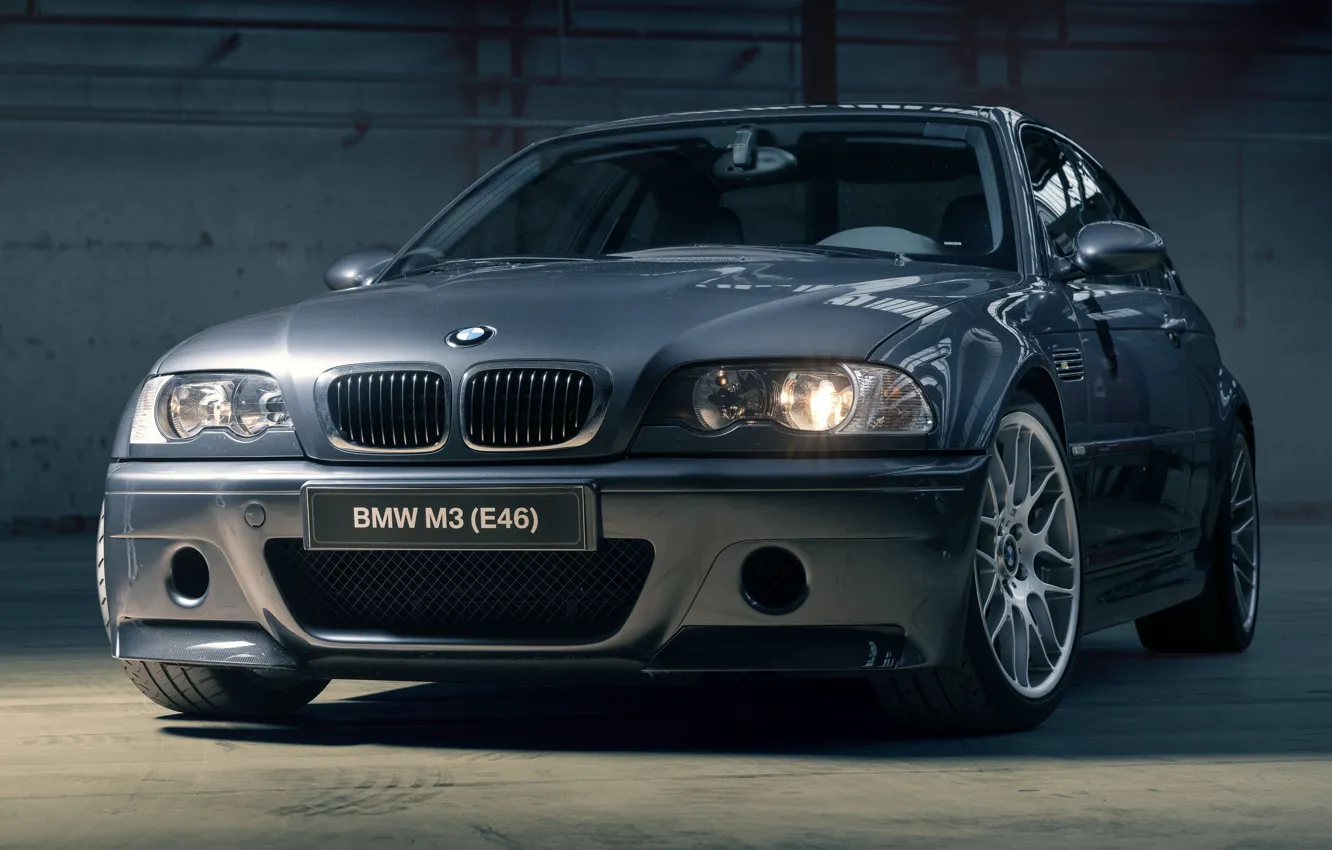 Фото обои BMW, front, E46, headlights, M3, BMW M3 CSL