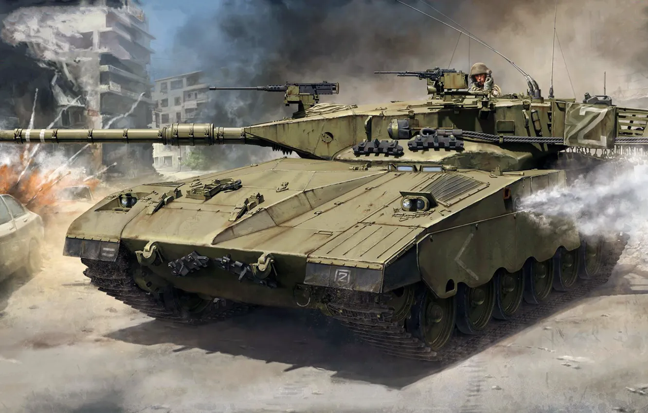 Фото обои колесница, основной боевой танк, Израиль, Меркава Mk.1, Merkava Mk.1