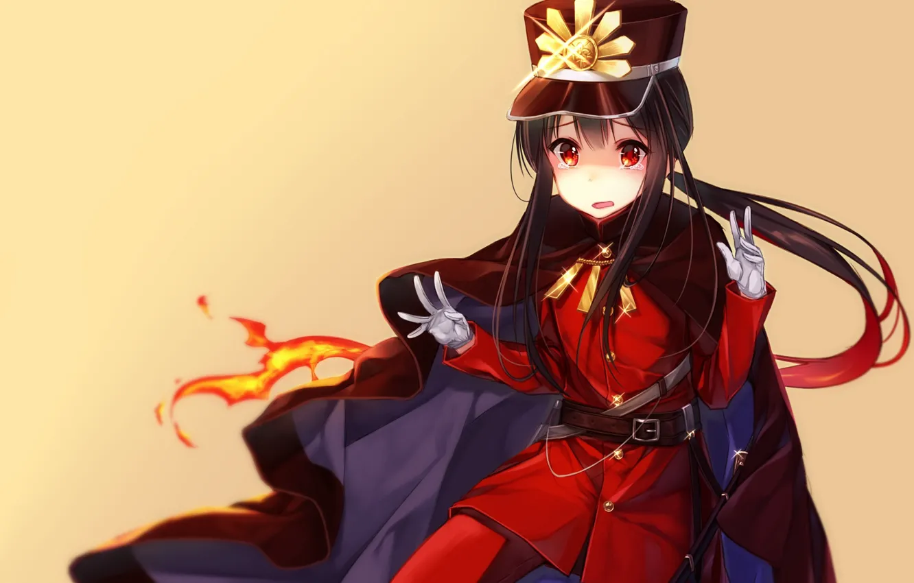 Фото обои фон, огонь, Fate / Grand Order, Oda Nobukatsu, Судьба великая кампания