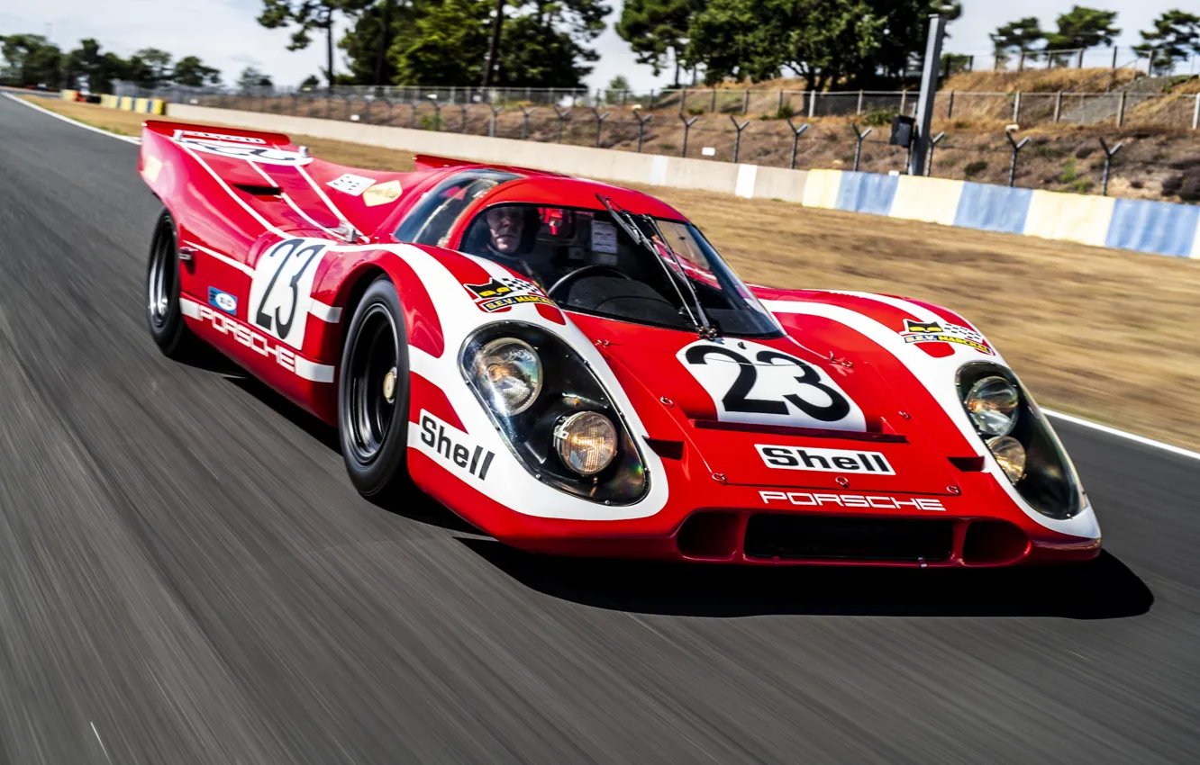 Фото обои Porsche, 1970, drive, racing car, motion, 917, Porsche 917 KH