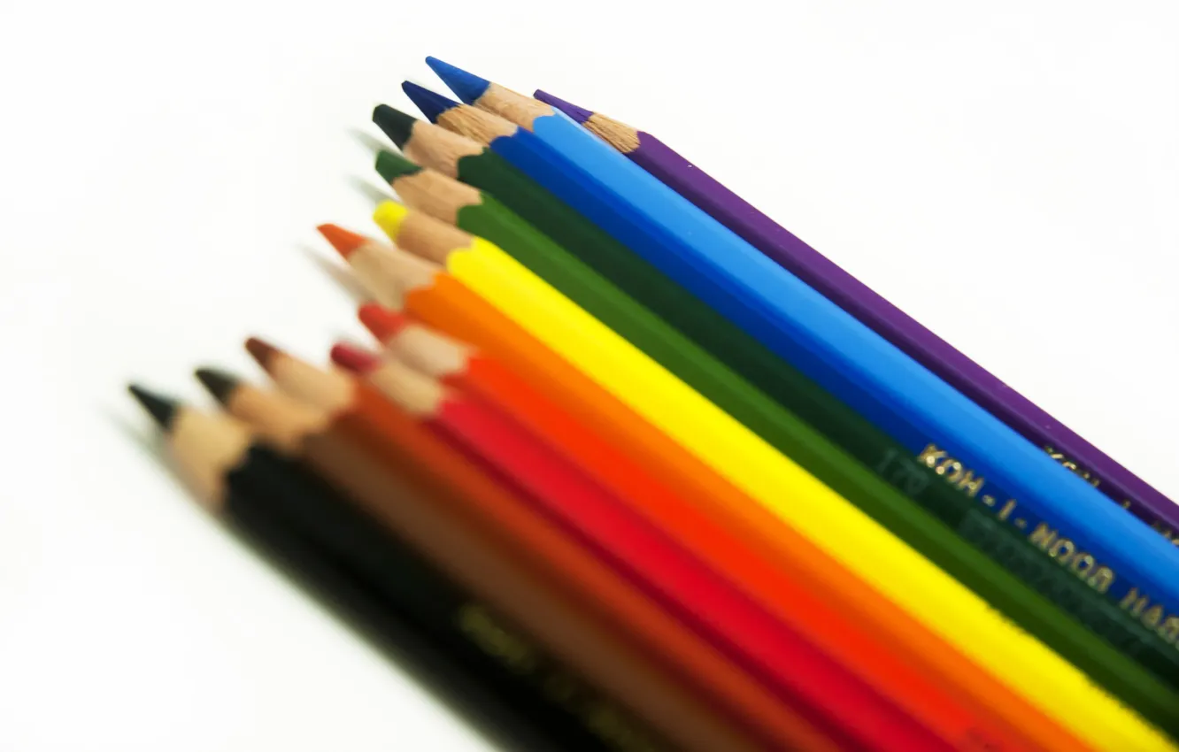 Фото обои colors, wood, graphite, pencils