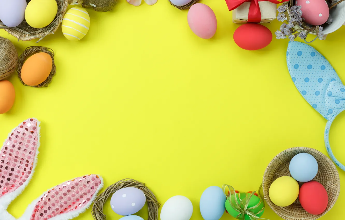 Фото обои яйца, весна, colorful, Пасха, spring, Easter, eggs, decoration