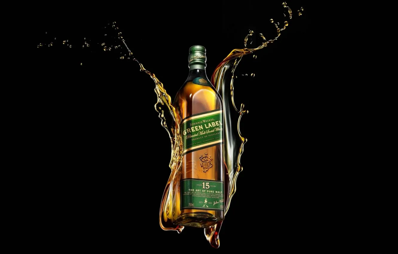 Фото обои Виски, Johnnie Walker, Green Label