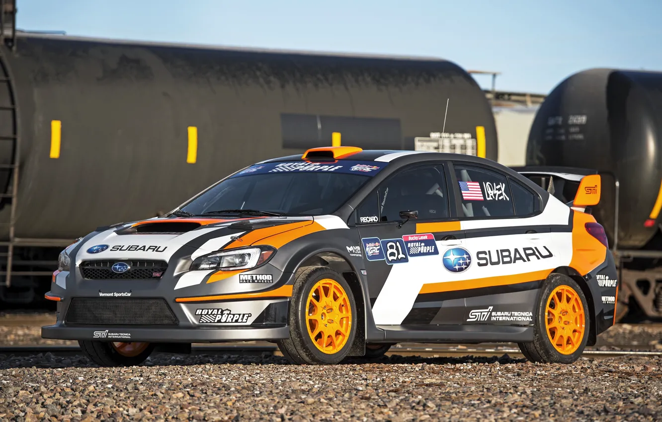 Фото обои Subaru, WRX, STI, субару, Rallycross, 2015