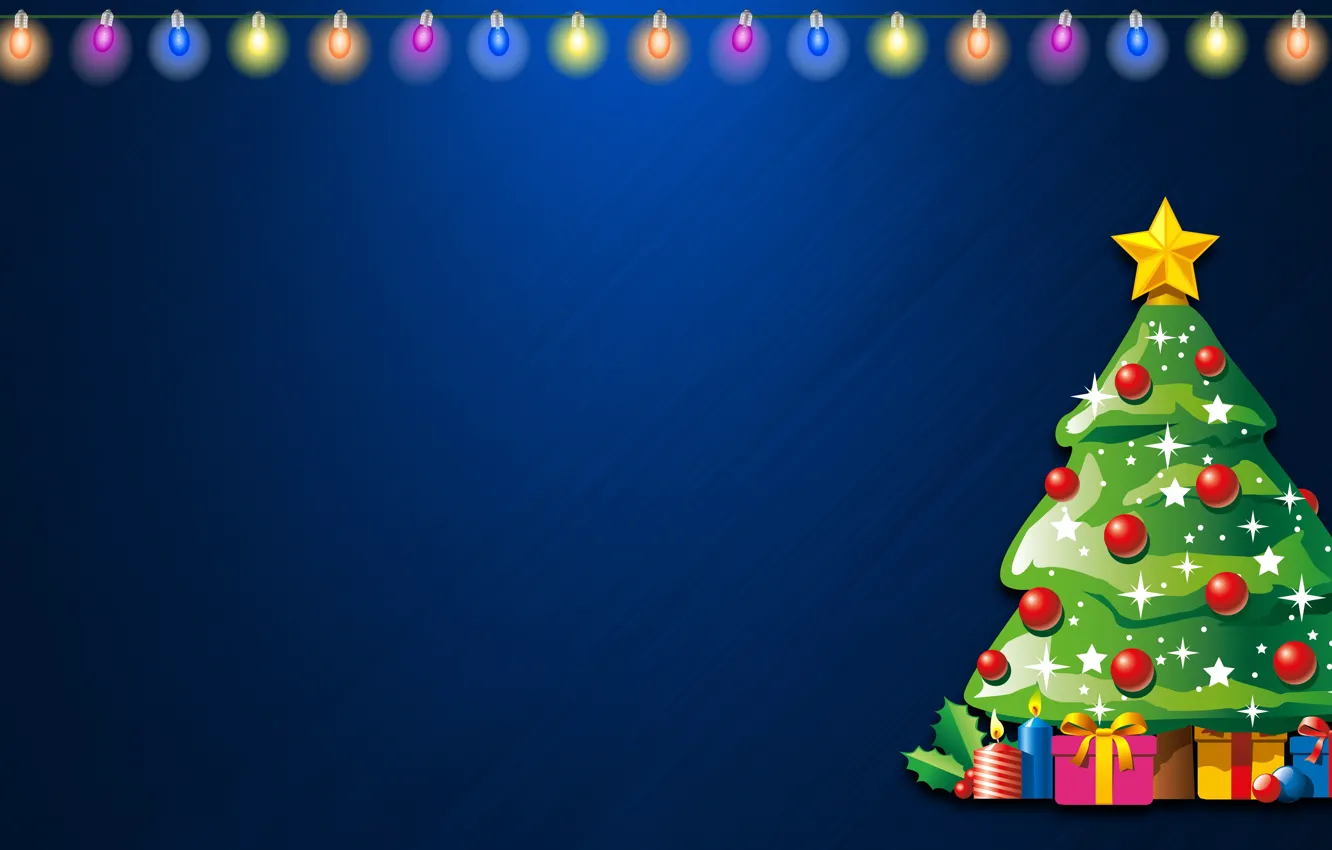 Фото обои Минимализм, Рождество, Фон, Новый год, Праздник, Арт, Christmas, Art